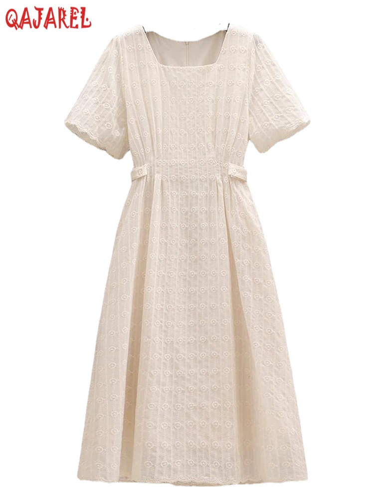 

Женское платье с вышивкой в горошек, элегантное официальное платье средней длины, женское элегантное вечернее платье, Новинка лета 2024, винтажное Облегающее кружевное платье