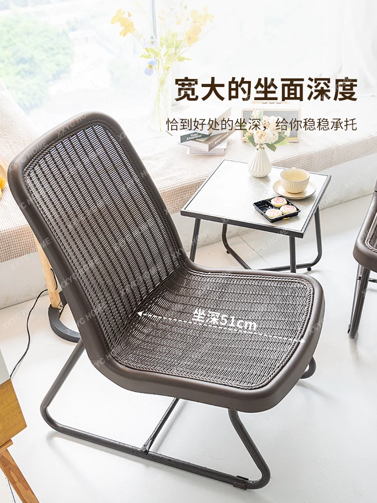 

Tables and Chairs Small Apartment Leisure Tea Table Chair Combination Outdoor Rattan Chair Balcony Small Table and Chair