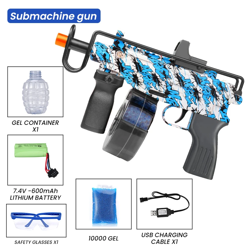 Kids Automatic Electric Water Blaster Toy Gun Waterproof 600 MAH Lithium  Battery