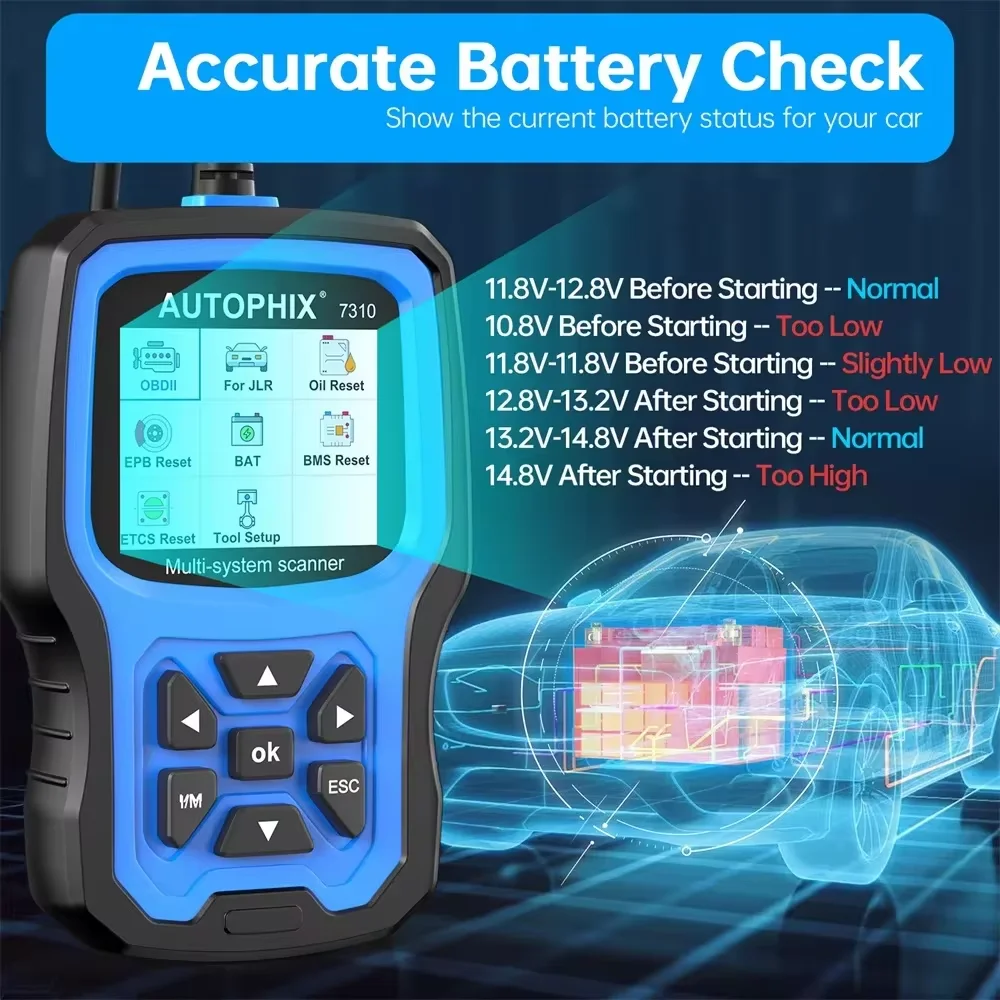 AUTOPHIX 7310 For Land Rover/Jaguar Oil DPF ABSCar Diagnostic Tool OBD2 Scanner All Systems Scanner Code Reader After 1996 5