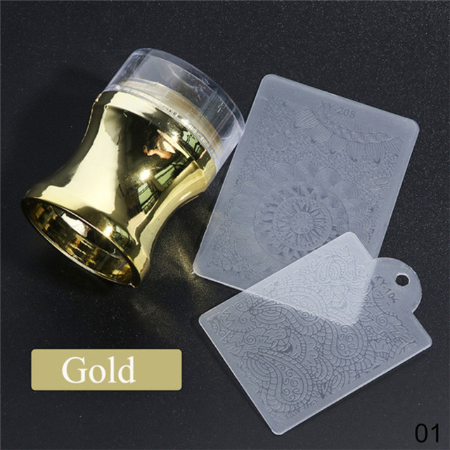 Nail Stamper Scraper Set Metallic Handle Nail Art Stamp For Stamping Polish Print Manicure Image Plate Tool