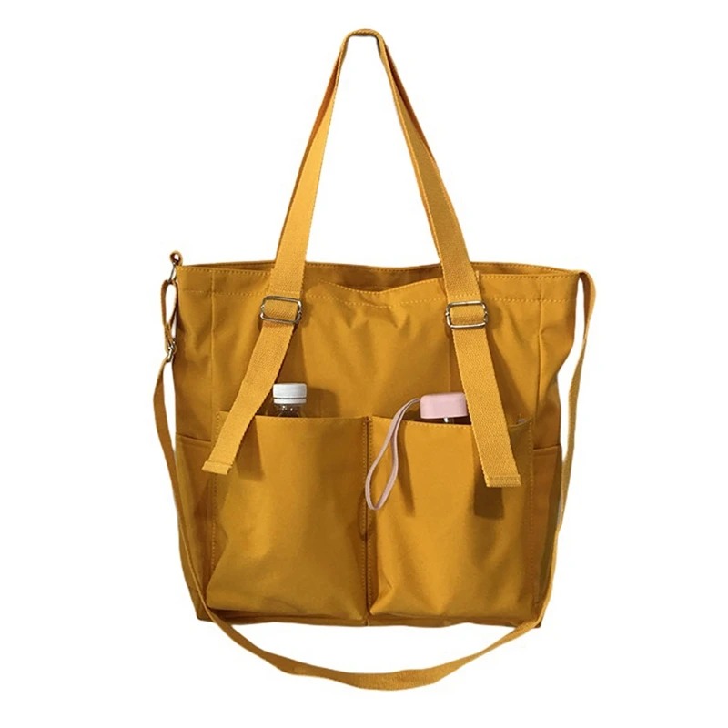 

Водонепроницаемая вместительная холщовая Портативная сумка-мешок на одно плечо, женская сумка-мессенджер, повседневная сумка