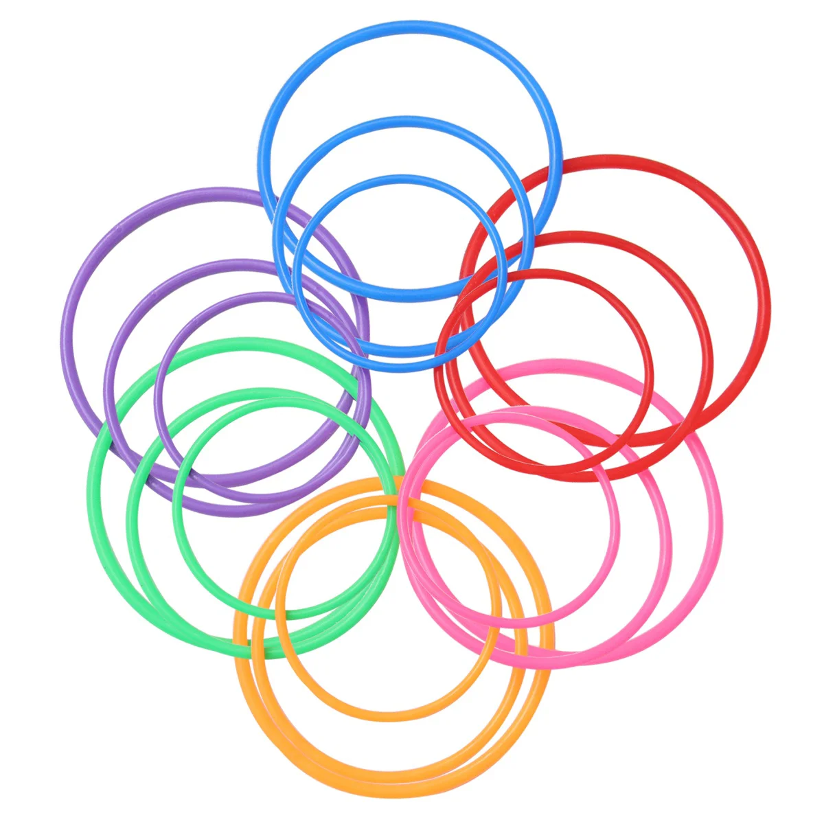 Plastic Toss Rings Kids Ring Toss Game for Carnival Garden Backyard Outdoor Games (Random Color)