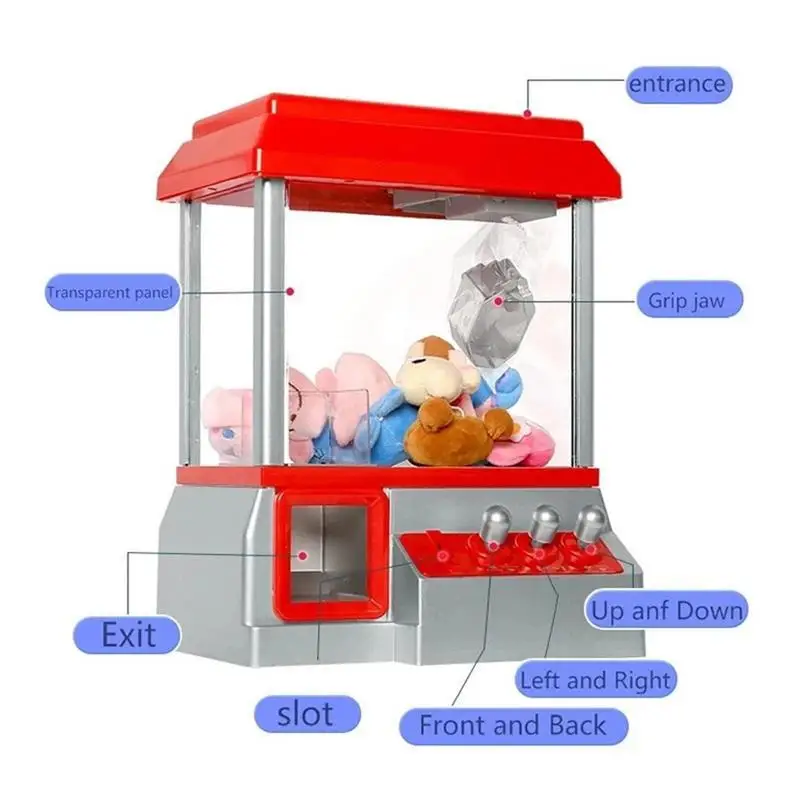 Home Mini Claw Crane Machine Candy Toy Grabber Catcher Carnival