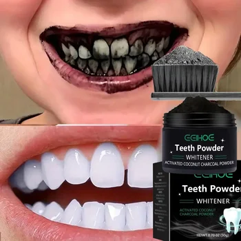 Polvere sbiancante per denti - Sbiancamento naturale e pulizia profonda per uomini e donne, dentifricio quotidiano per l'alito fresco