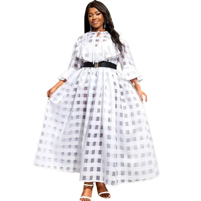 

Платье женское длинное в африканском стиле, элегантное платье макси в стиле Дашики, традиционная африканская одежда, лето-осень 2024