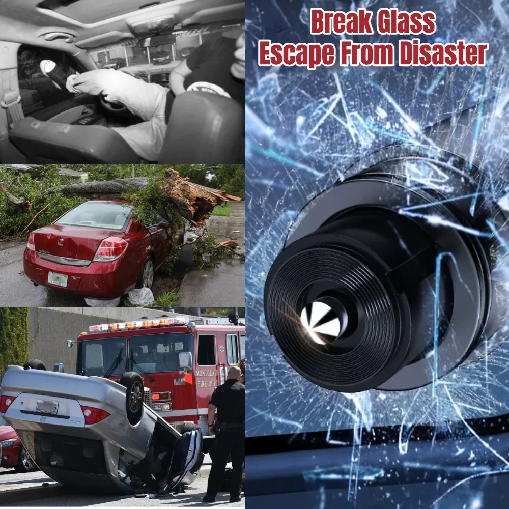 1/2 Pcs Car Safety Hammer 2 in 1 Emergency Glass Breaker Cut The Seat Belt Rescue Tool English Packing Car Accessories