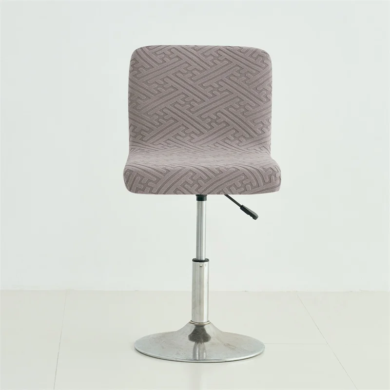 Stretch Bar Chair Cover Jacquard Bar Stool Seat Covers Slipcovers Short Back Small Size Hotel Banquet Dining Chair Case Home 5