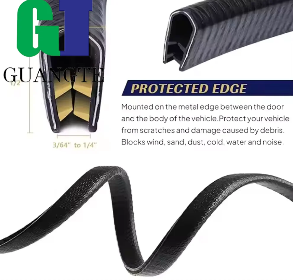 【Daily Deals】 3M 7*10MM Car Door Protector Edge Scratch Strip U shaped Auto Car Doors Guard edge trim PVC metal seal strips.