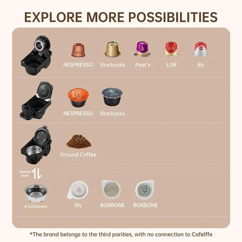 ماكينة صنع القهوة، 19 بار 4 في 1 ماكينة صنع الإسبر...