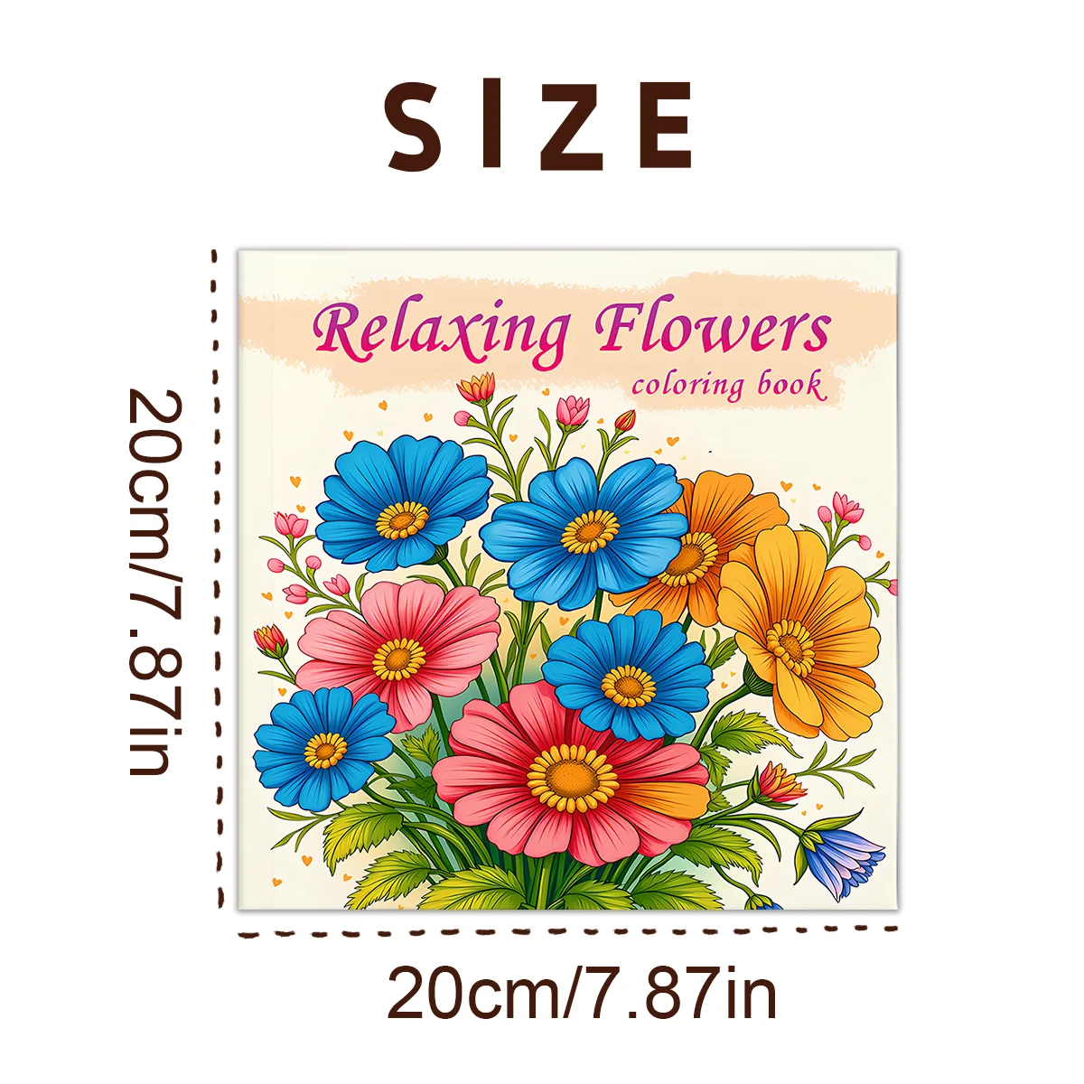 ספר צביעה עם פרחים מרגיעים למבוגרים להקל על מתח ולהרוג את הזמן, ספר ציור DIY לילדים, צעצועים חינוכיים