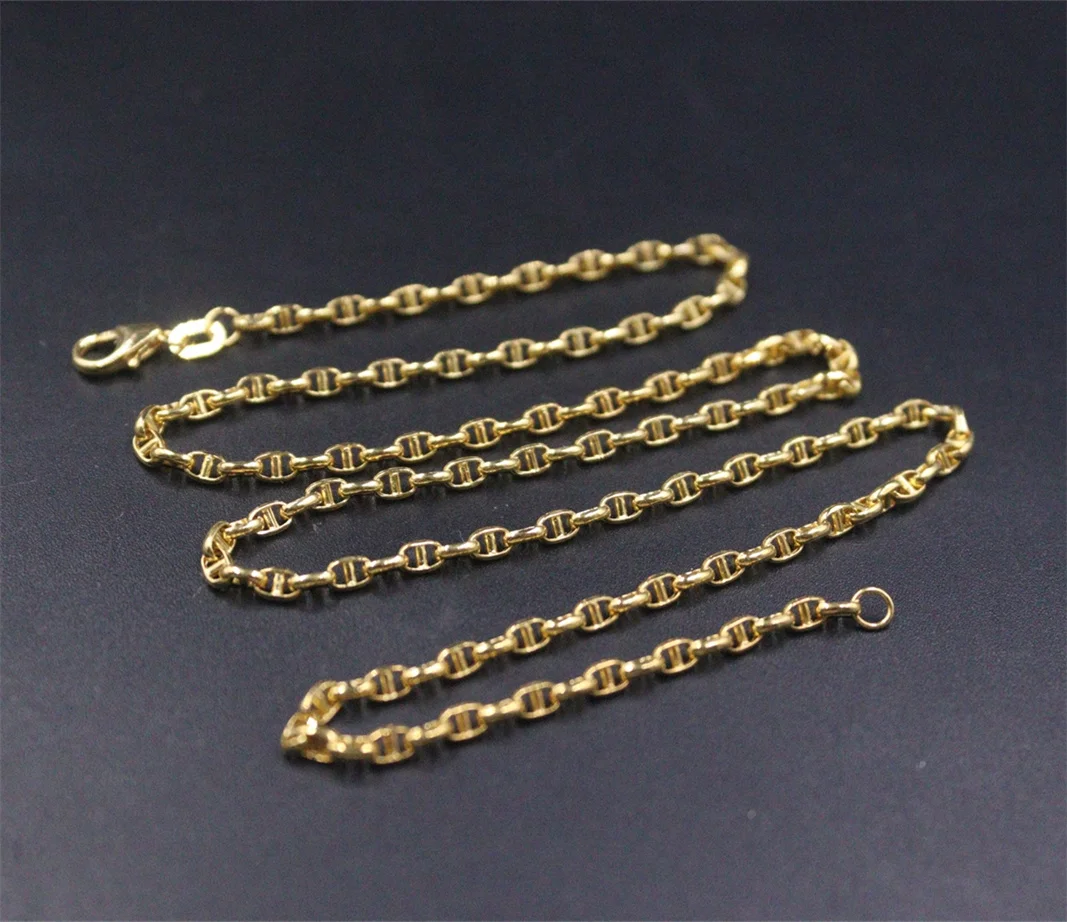 Collar De Cadena Elegante Para Mujer De 45 Cm De Longitud Con Oro