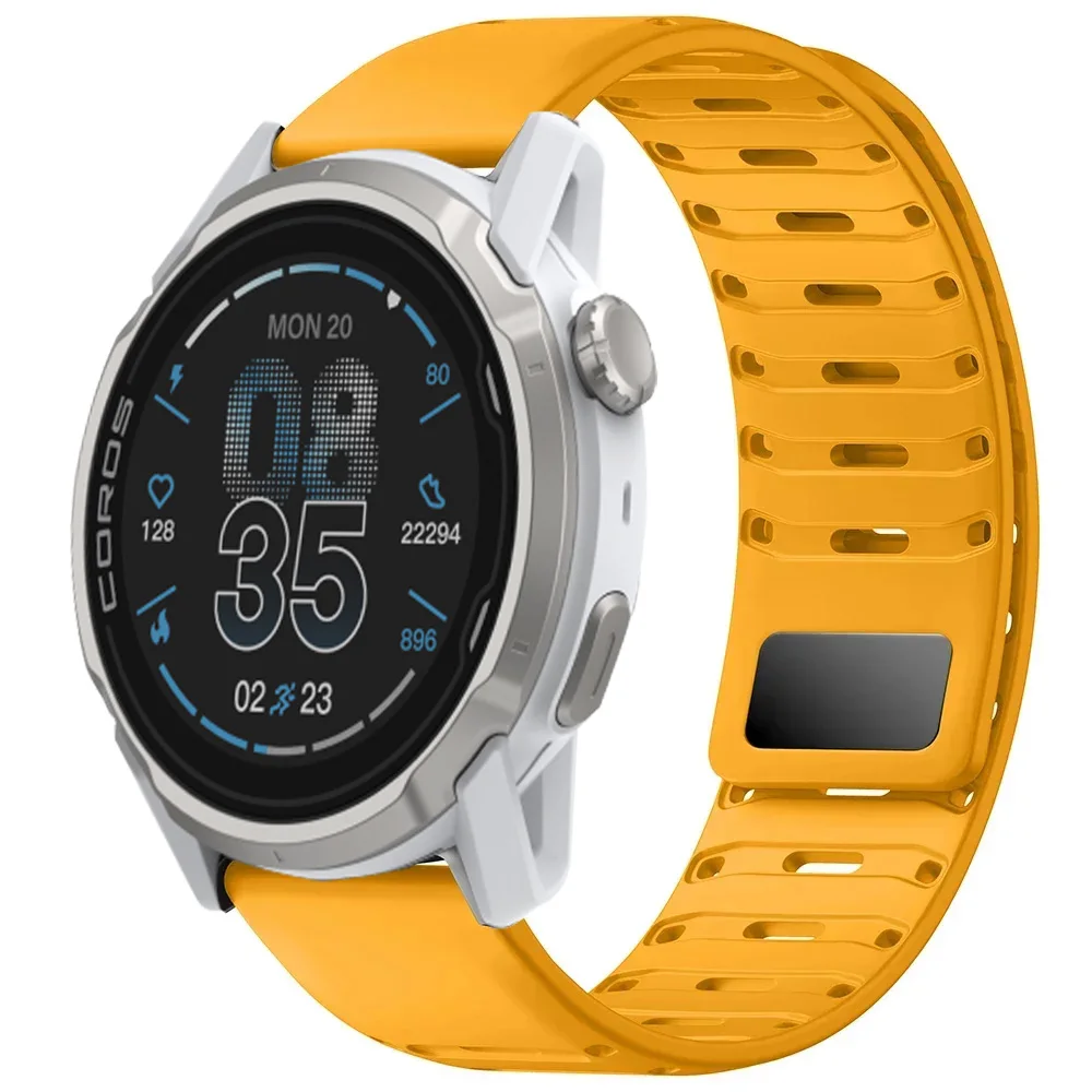 Enhanced Breathable Silicone Strap with Magnetic Buckle - 22mm