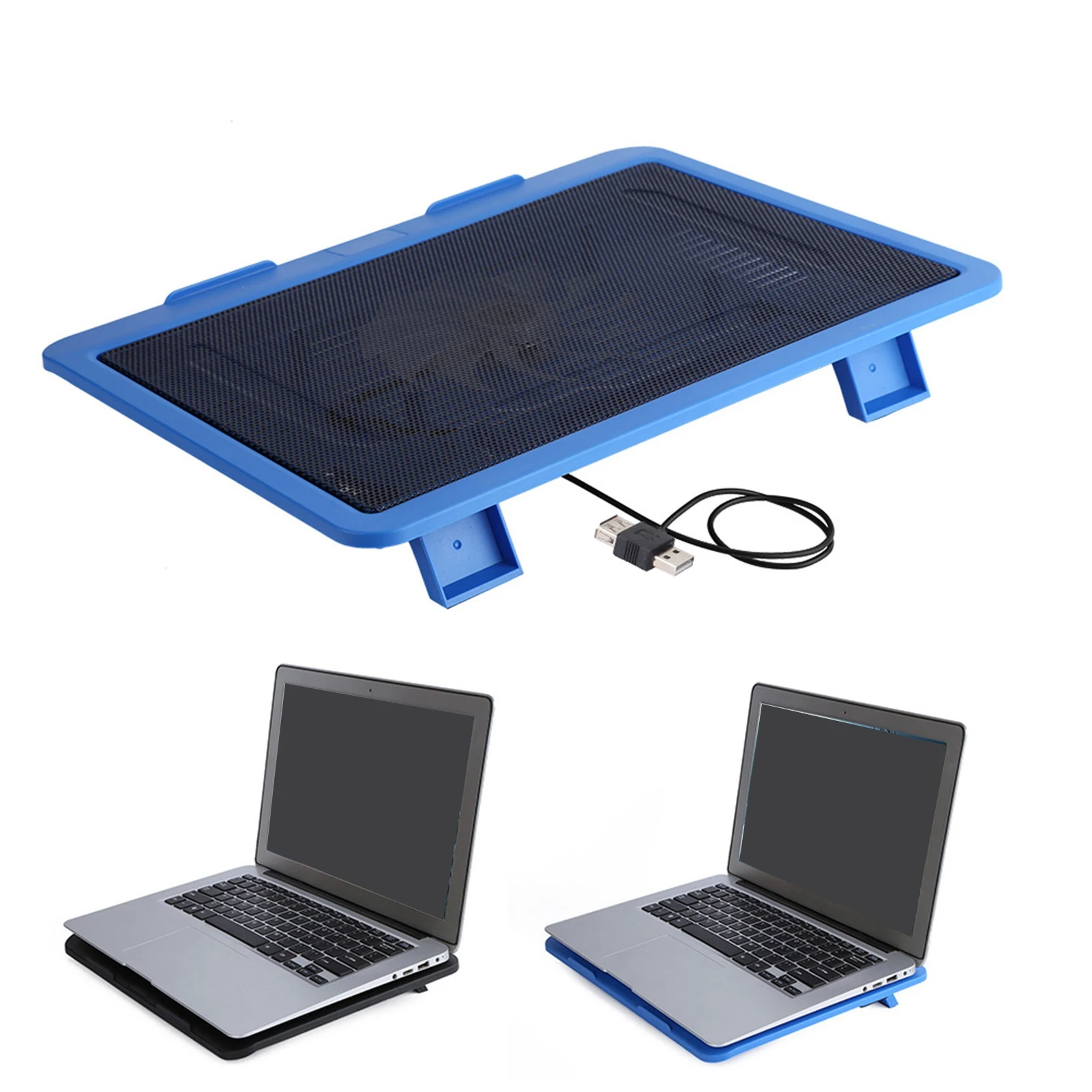 Enhanced Laptop Cooling Pad with USB Stand and Large Fan