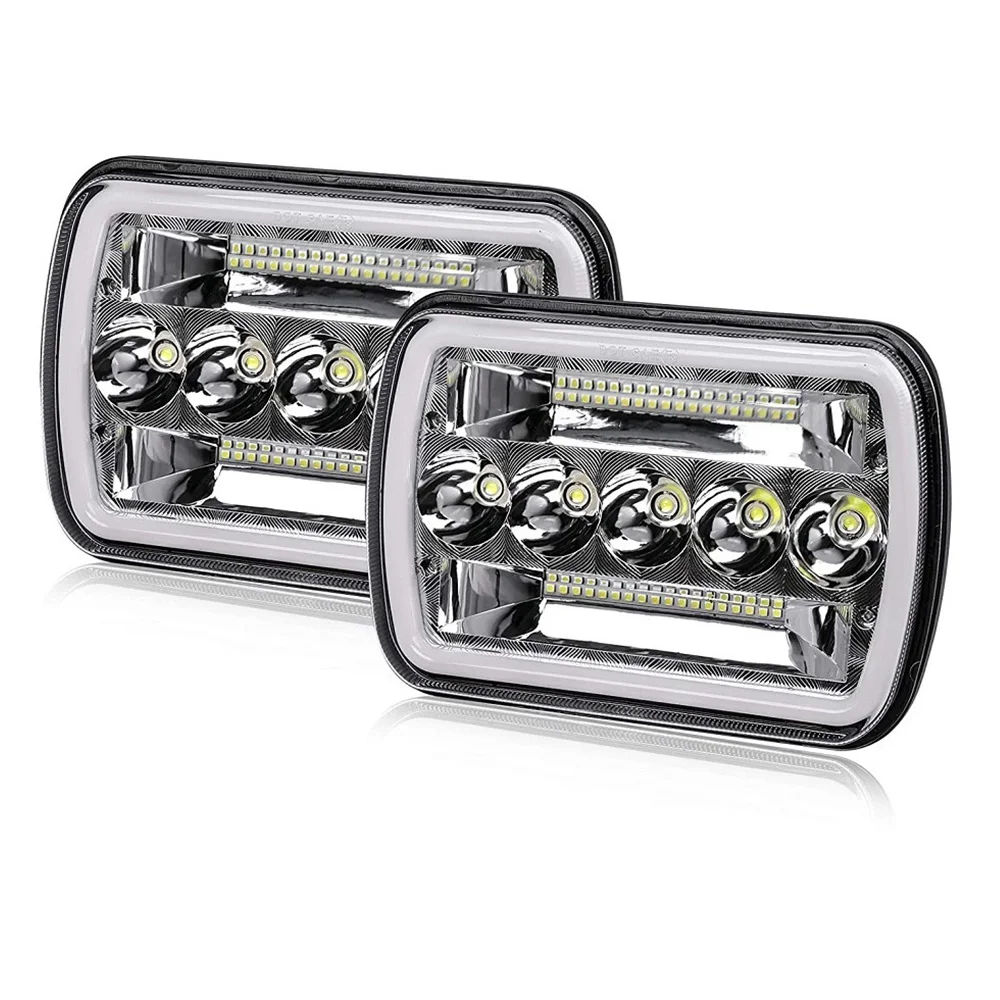 

Фары дальнего/ближнего света с квадратными рабочими фарами для Chevy Ford F150, 2 шт., 7x6 дюймов