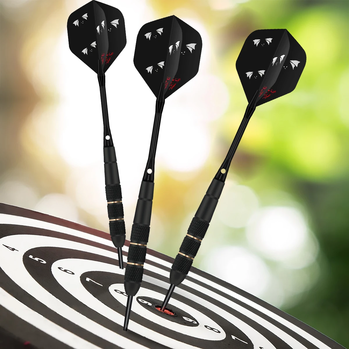 

Steel Darts Tip Alumium Shafts with RUBBER O Rings POLY Flight Steel tip Bar Darts Set House Hard Tip Dart Set BRASS BARREL 3pcs