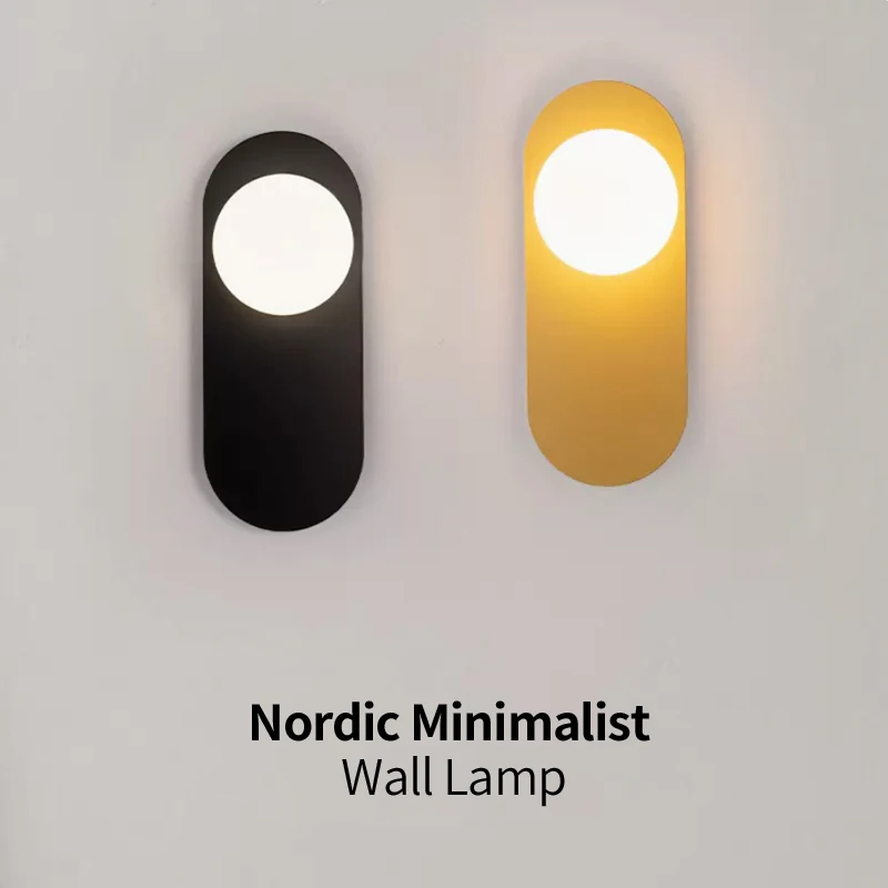 

Minimalist bedside lamp bedroom wall lamp minimalist modern Nordic living room background wall lamp designer hallway wall lamp