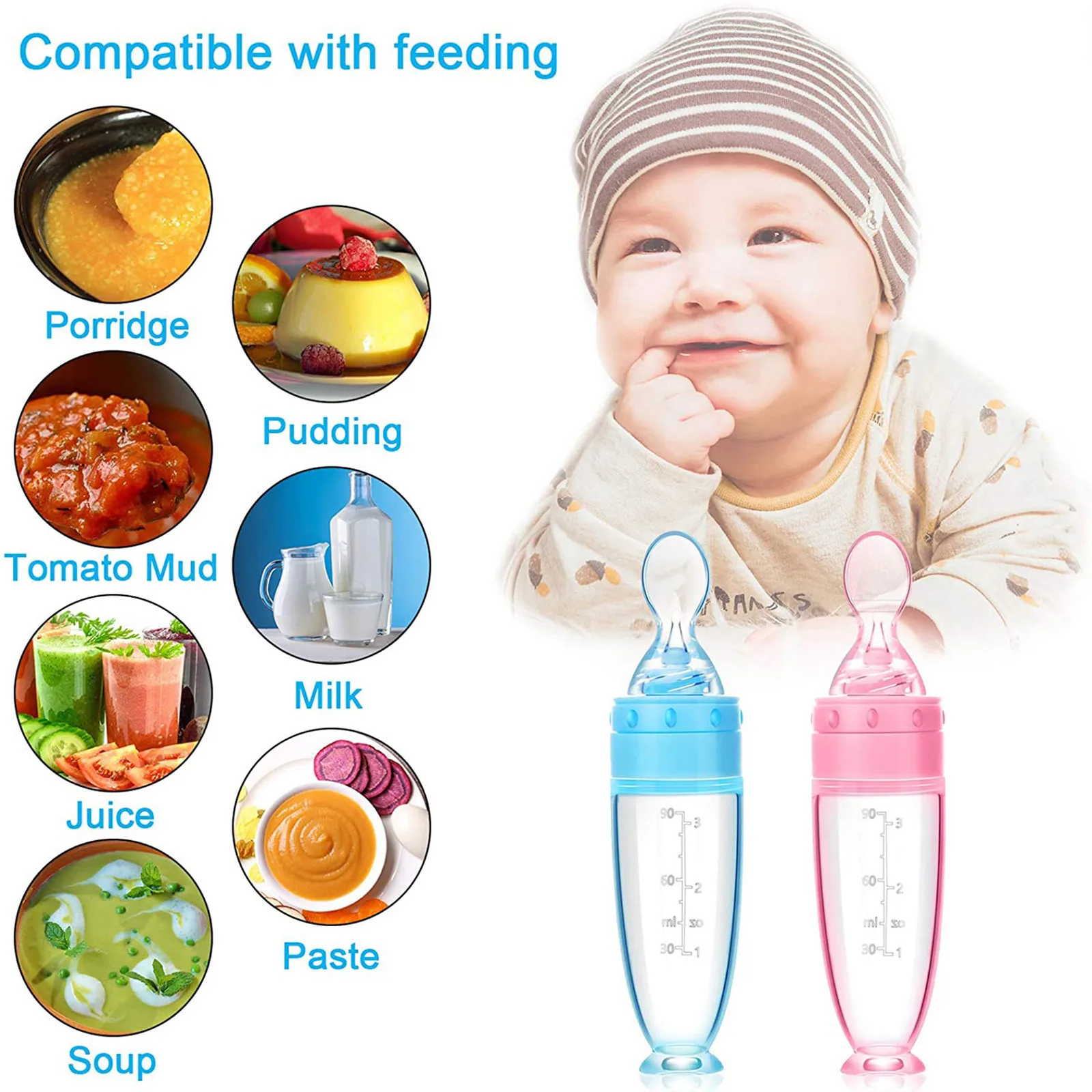 Wicker chargers training bottle supplement bottle silicone baby spoonfood crowd kitchen dining bar