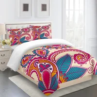 Bedding Set Rose Red Flower Pattern Duvet Cover Kids Adult Bed Set Room Decor Four season duvet cover 1pcs ,with1-2 Pillowcases