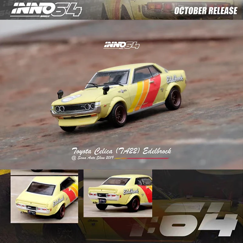 

INNO 1:64 Model Car T Celica 1600GT TA22 Alloy Die-cast Vehicle - Yellow