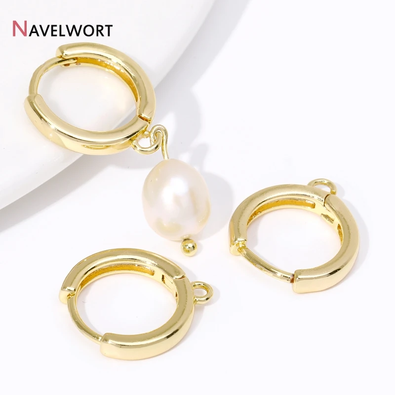 14K-Gold-Plated-Brass-Round-Hoop-Earring-Clasps-Findings-High-Quality ...