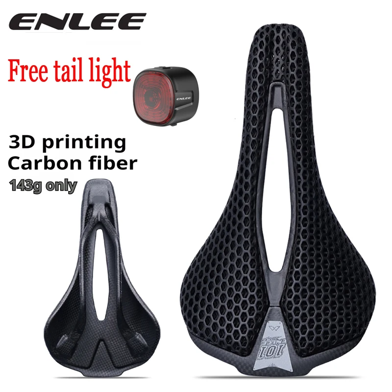 ENLEE Bicycle 3D Printed Saddle Ultralight Carbon Fiber Road