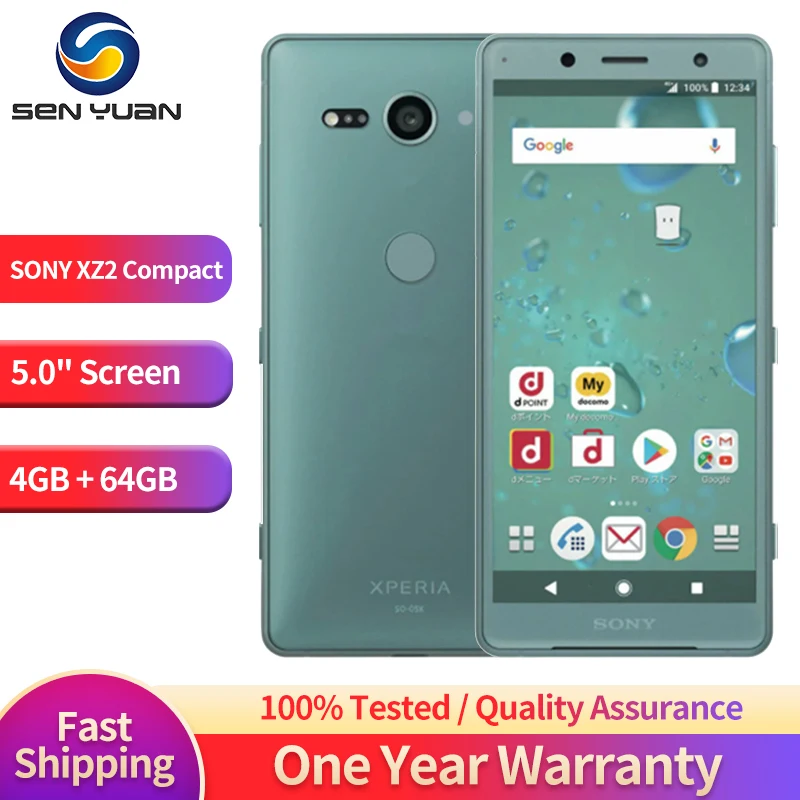 

Sony Xperia XZ2 Compact SO-05K H8314 H8324 4G Mobile Phone 5.0'' 4GB+64GB Single/Dual SIM Card NFC Android SmartPhone