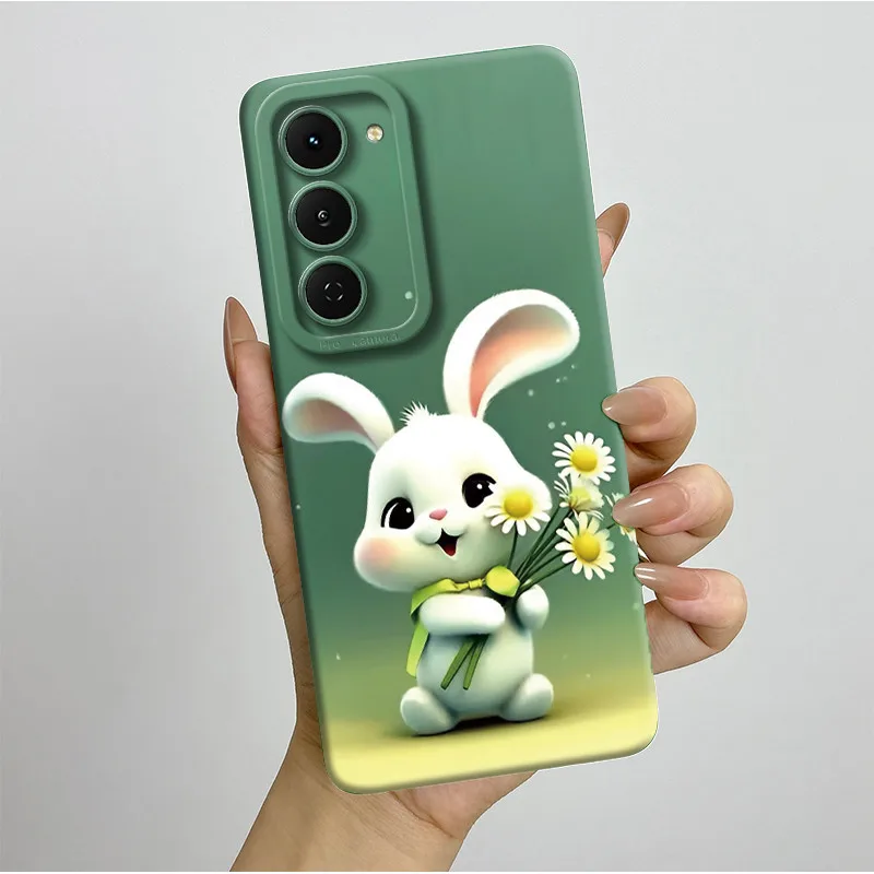 Aesthetic Flowers Slim Liquid Silicone Phone Case - Anti-Drop Protective Soft Cover