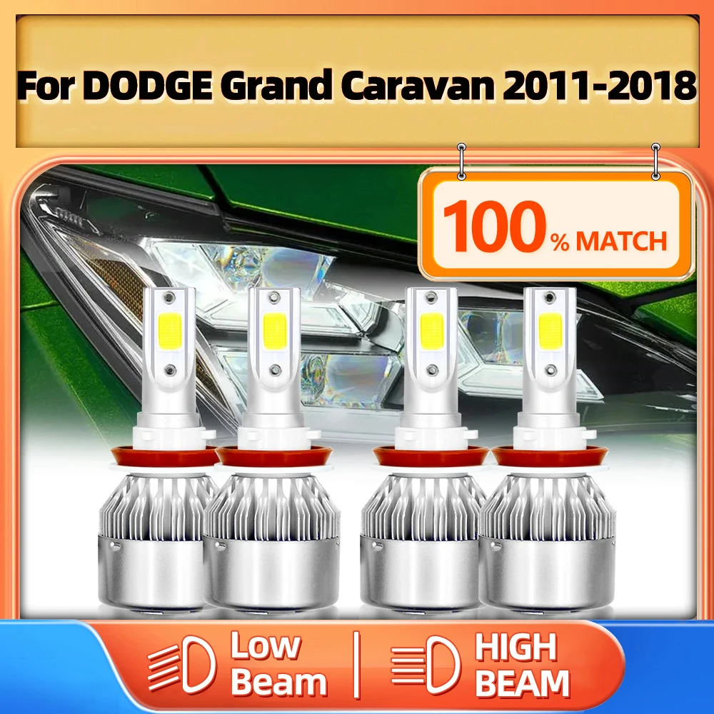 

LED Headlight Bulbs 40000LM CSP Chip LED Headlamps 12V Turbo Car Light For DODGE Grand Caravan 2011-2014 2015 2016 2017 2018