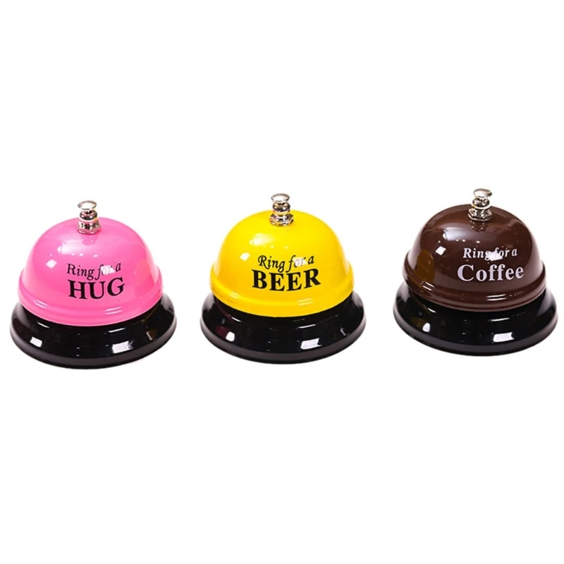 

3Pieces Reception Service Rings Bells Service Bells Desk Calls Bells Metal Material Suitable for Hospitals and Offices