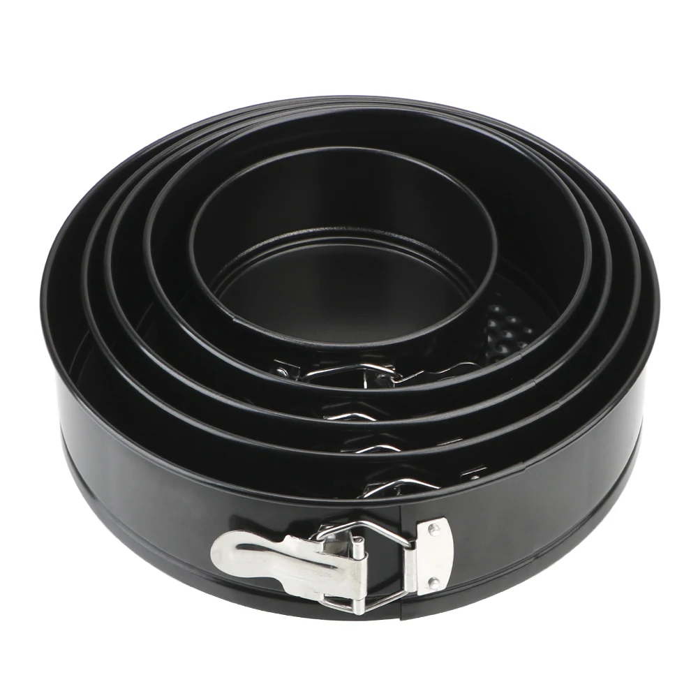 Round Cake Pan Bakeware Carbon Steel Cakes Molds Removable Bottom Kitchen Accessories Non-Stick Metal Bake Mould - 6