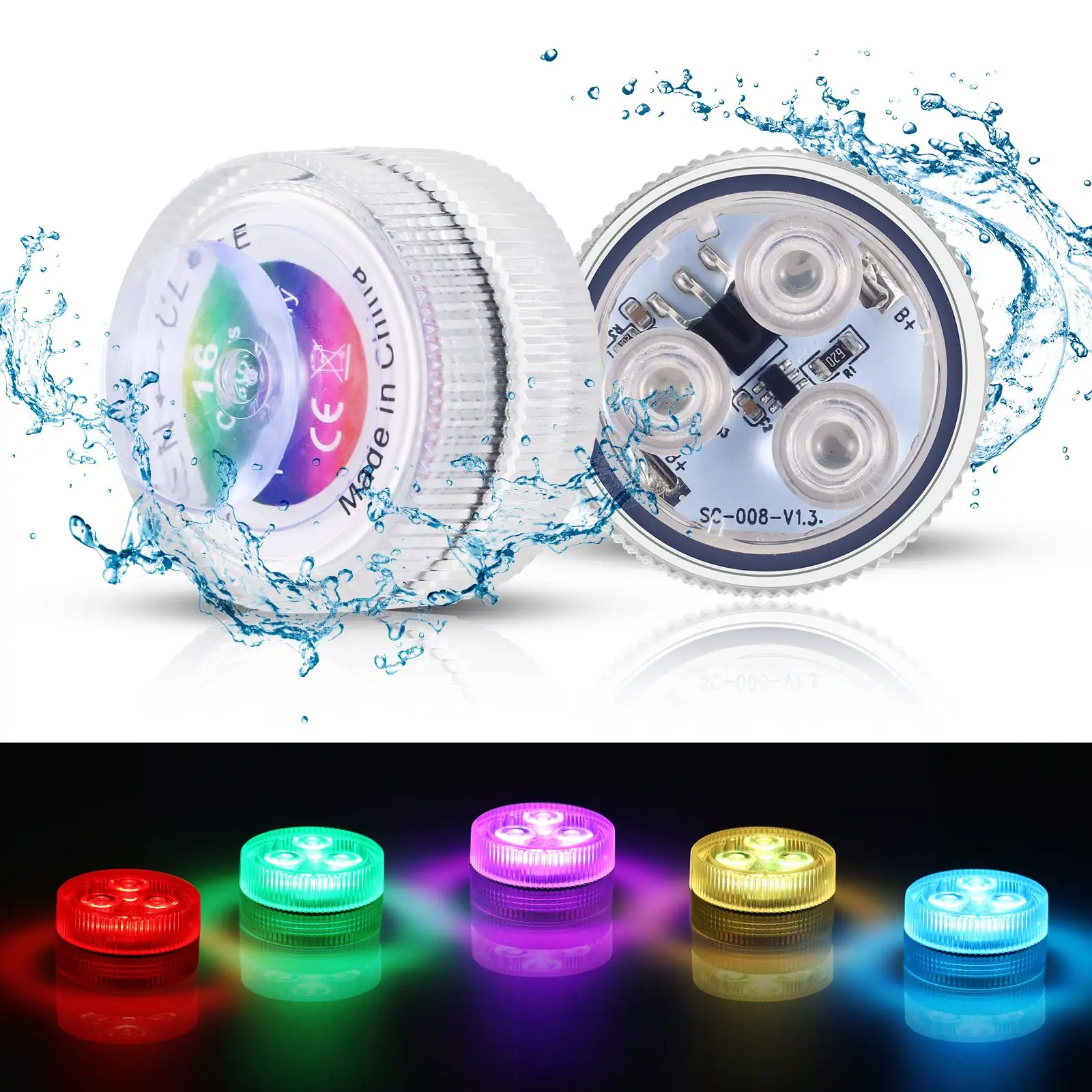 LED Submersible Light With Remote Control IP68 Waterproof RGB Night Lamp For Pool Party Wedding Decoration Atmosphere Lamps galaxy projector proyector navidad laser christmas projector usb snowflake light led stage lights for christmas atmosphere party