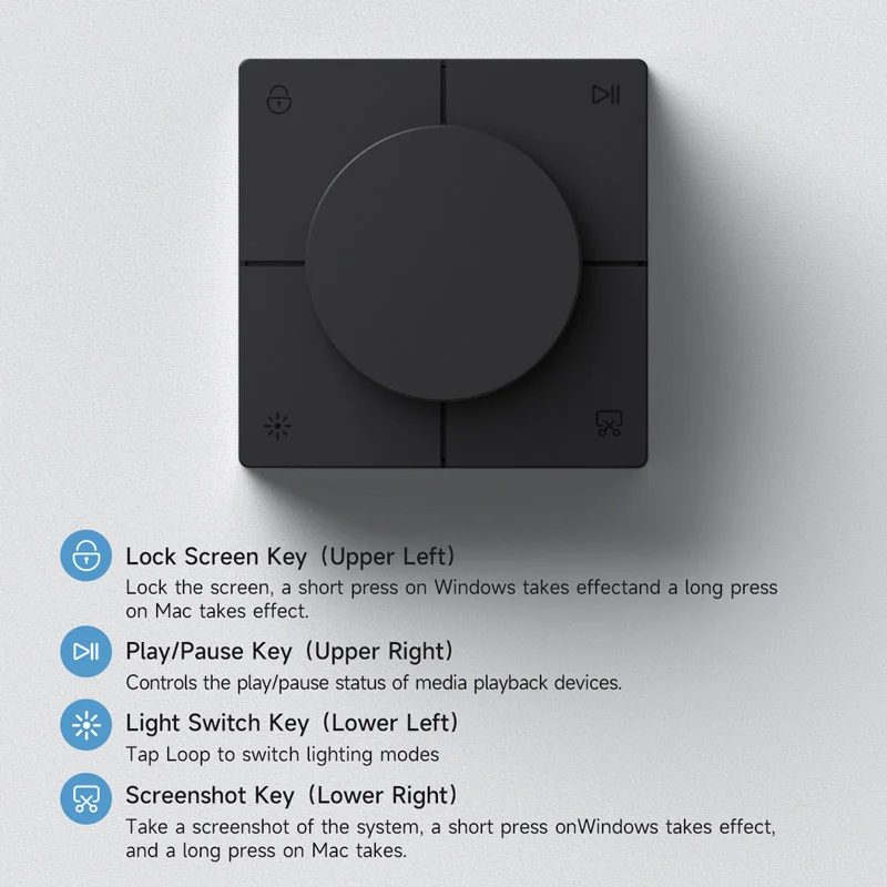 Hagibis Knob USB C Hub With Shortcut Buttons Type-C Docking Station Volume Adjustment Desktop Controller 2.5G RJ45 For_voghion.com