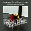 24 Lattices Acrylic Lipstick Organizer Lip Gloss Container Plastic Nail Polish Storage Box Makeup Holder Cosmetics Display Rack 2
