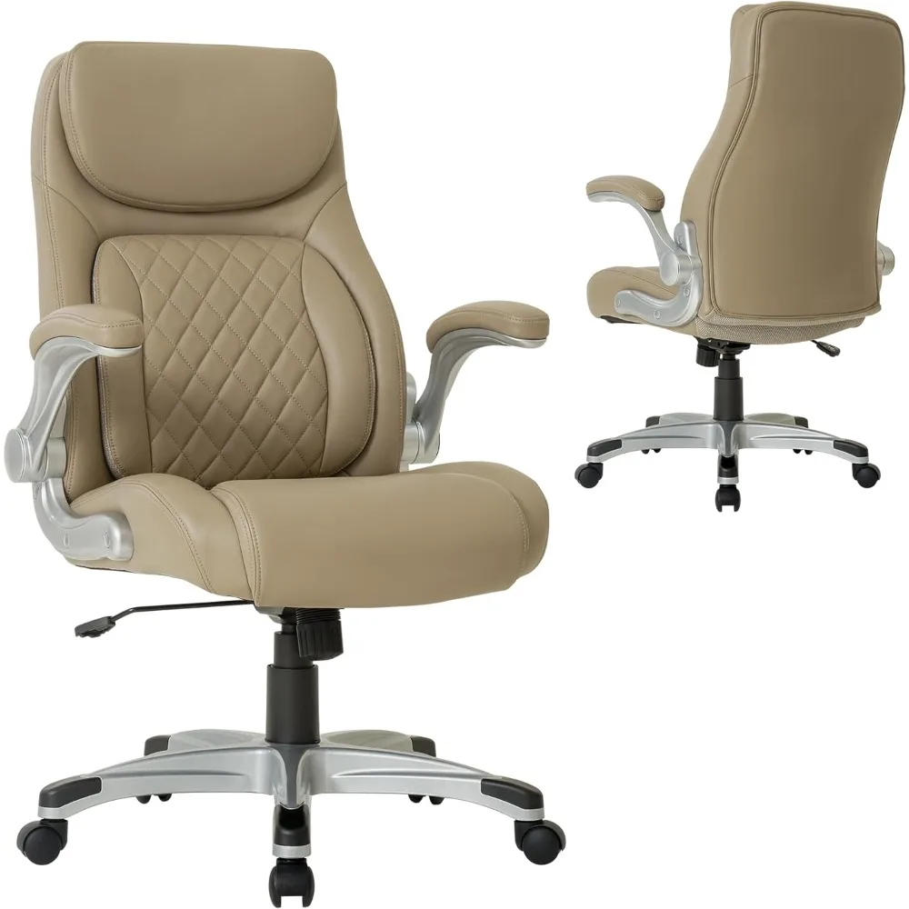 

Posture Ergonomic PU Leather Office Chair. Click5 Lumbar Support with FlipAdjust Armrests. Modern Executive Chair