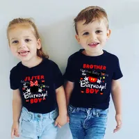 New Disney Birthday Boy Shirts Funny Family Matching Daddy Mommy Brother Sister Birthday Boy Tshirts First Diseny Trip Outfits 2