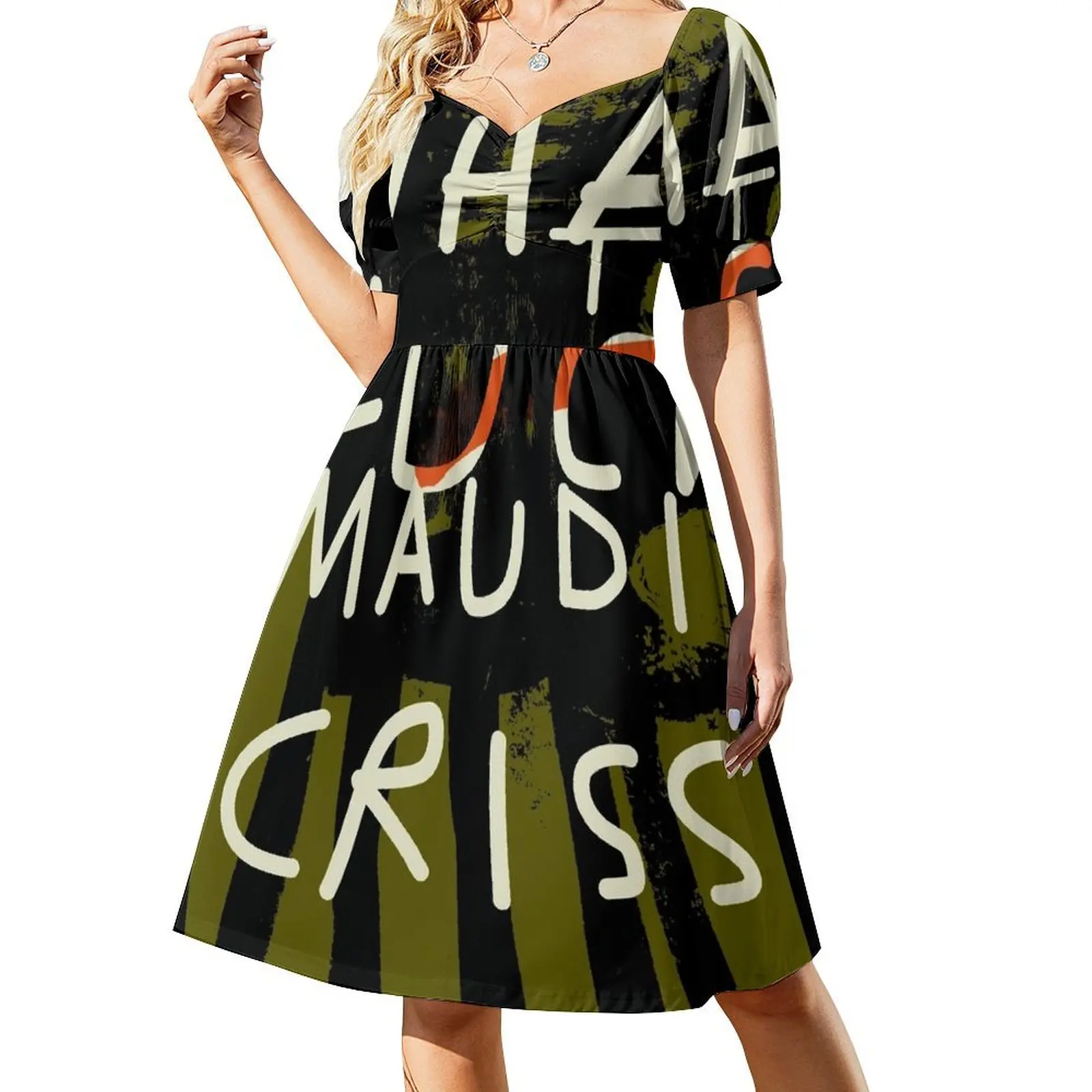 thumbnail image 1 of QUÉ E **** MAUDIT CRISSE No14 Vestido de manga corta vestidos de mujer para ocasiones especiales vestidos de verano, 1 of 7