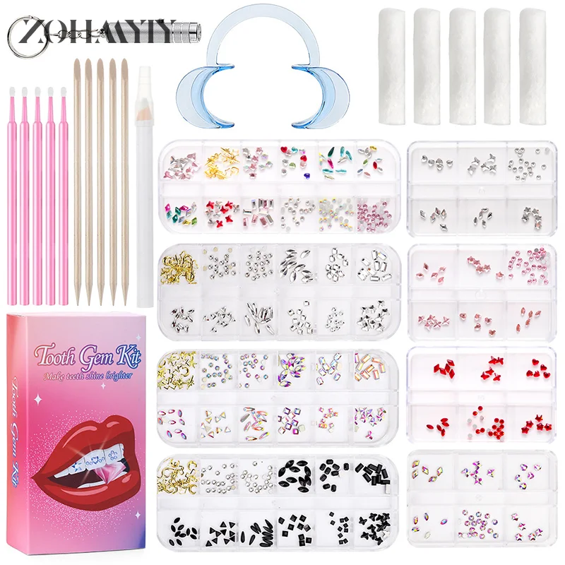 전문 치아 보석 키트, DIY 러브 호스 아이 크리스탈 쥬얼리 키트, 치아 보석 키트, 치아 보석, 치아 쥬얼리 스타터