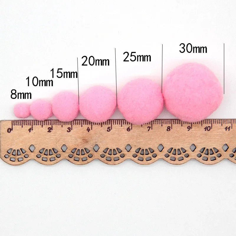 Pompon Furball 10mm 15mm 20mm 25mm 30mm 푹신한 부드러운 Pompoms Pompom Diy 수제 어린이 장난감 웨딩 장식 공예 용품