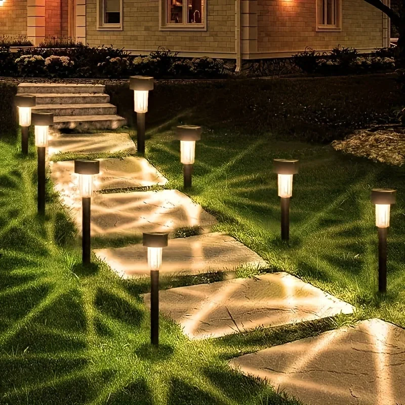 10 PCS Solar Garden Lights – Semi-Embedded Outdoor Pathway Lights 1