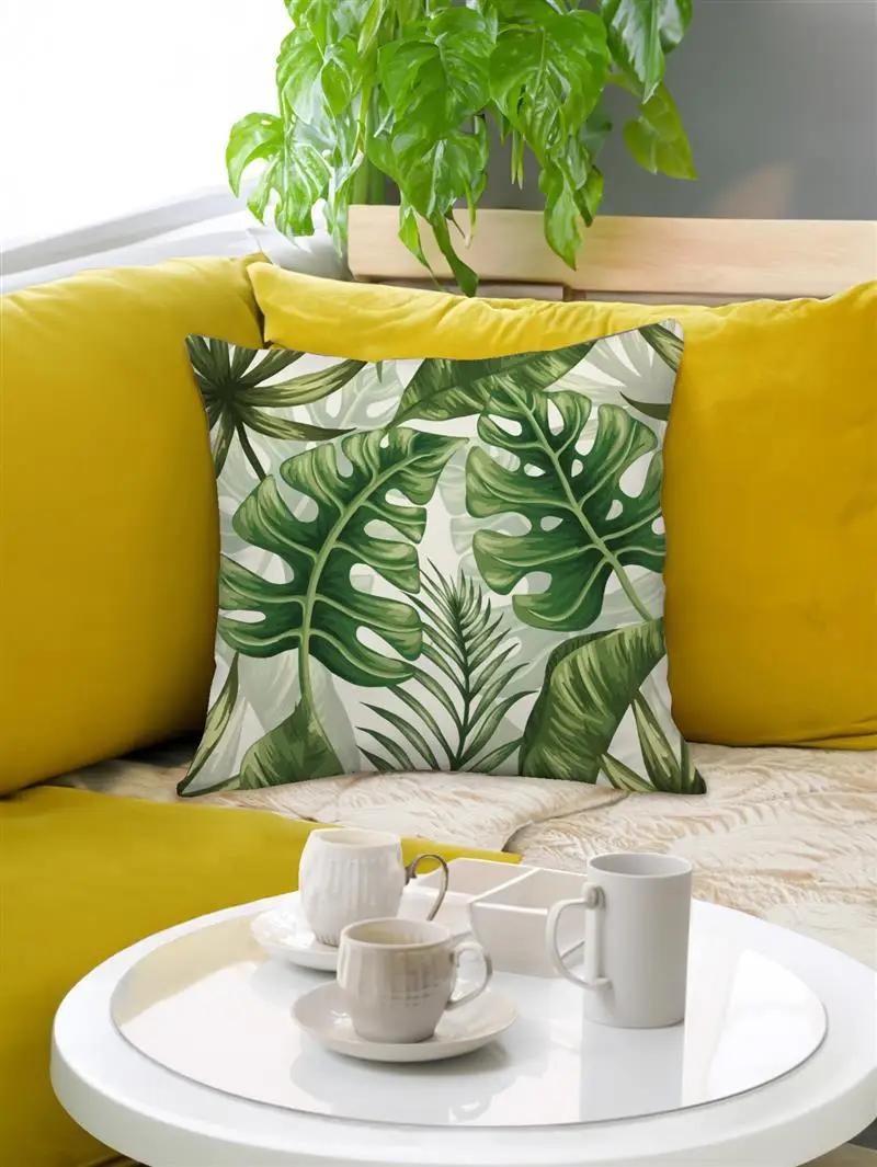 

Tropical Plants Pattern home decor throw pillowcase sofa Cushion cover 45x45cm Throw Pillow Car Home Decoration Pillowcase