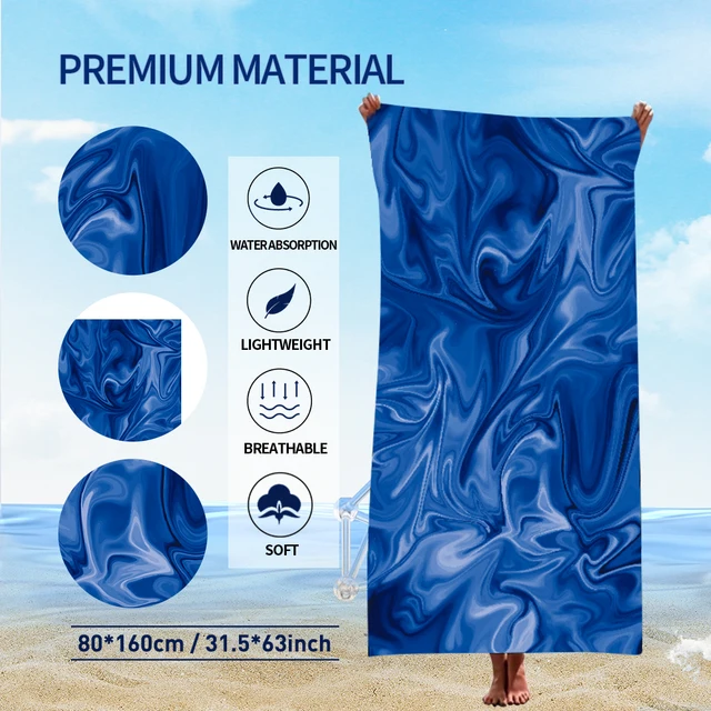 Asciugamano Spiaggia Microfibra Ultraleggero 178x80cm - Asciugatura Rapida, Per Nuoto, Fitness, Viaggi - Foto 9