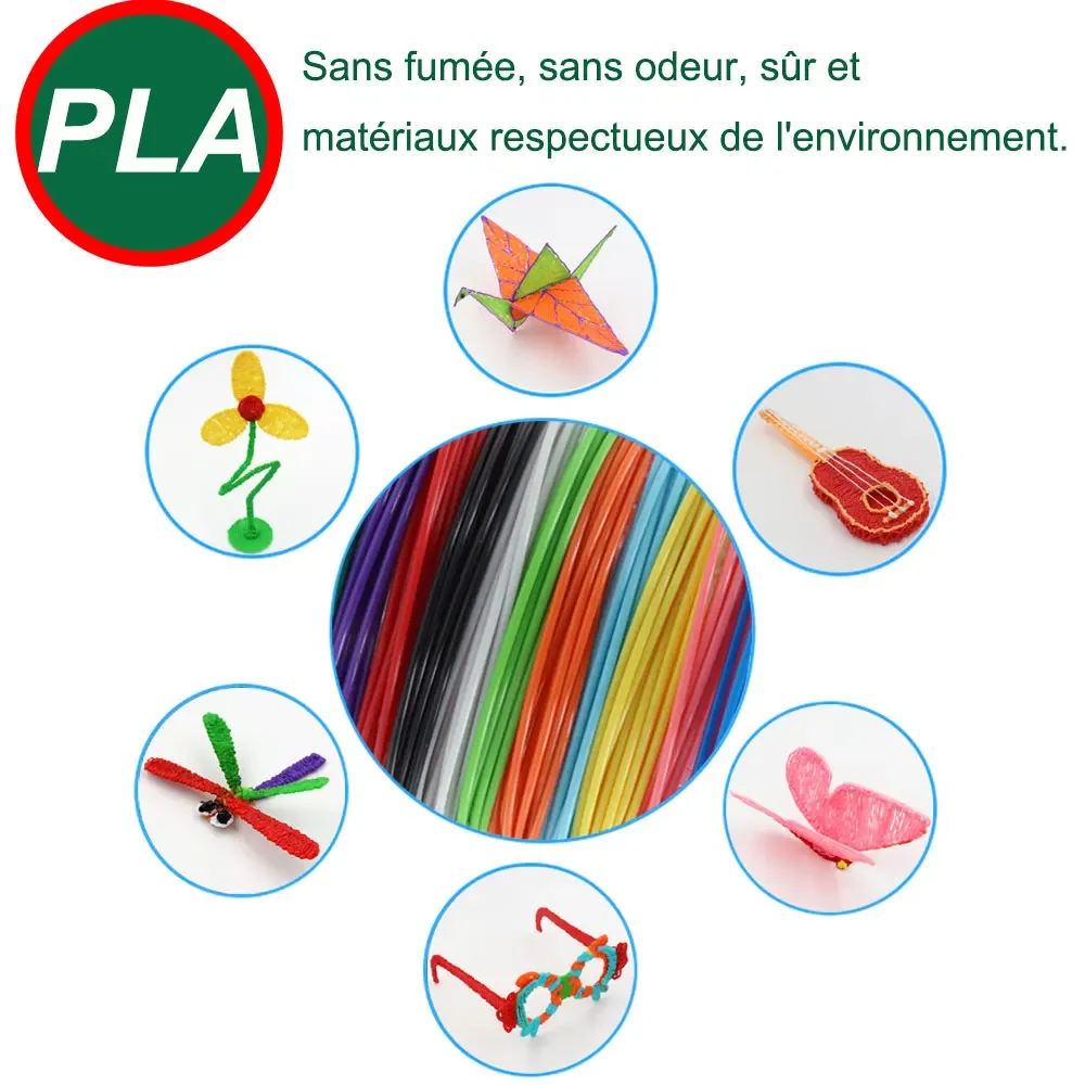 5M 5/10/20 Color 3D Refill Pla 3D Pen Printing Cable Filament Printing Materials High Precision Pen Consumables