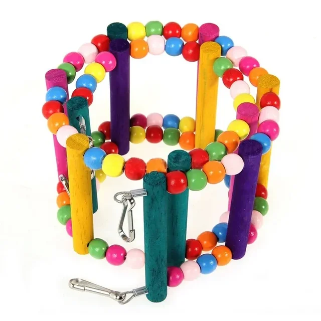 Bird Toys Set Swing Chewing Training Toys 4