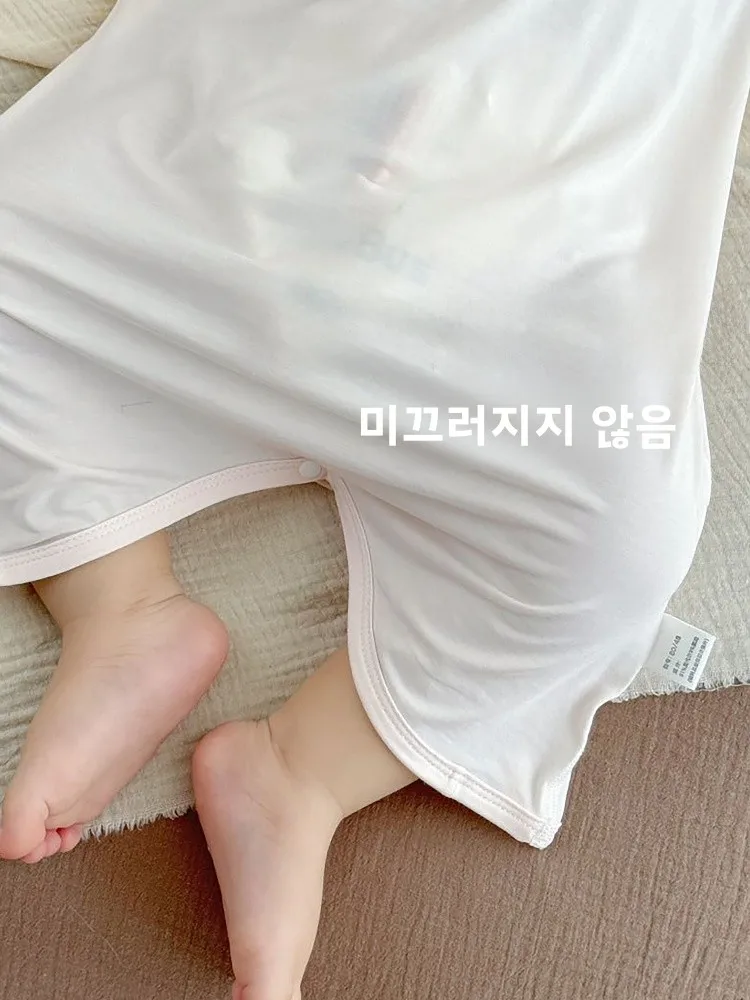 수면 가방 여름용 얇은 긴팔 홈웨어 여아 용 발차기 방지 에어컨 수트 수분 흡수 루즈핏