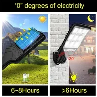 1 ~ 6 pièces lampe murale solaire capteur de mouvement 3 Modes de fonctionnement extérieur jardin cour sécurité étanche décoration lampadaires 3