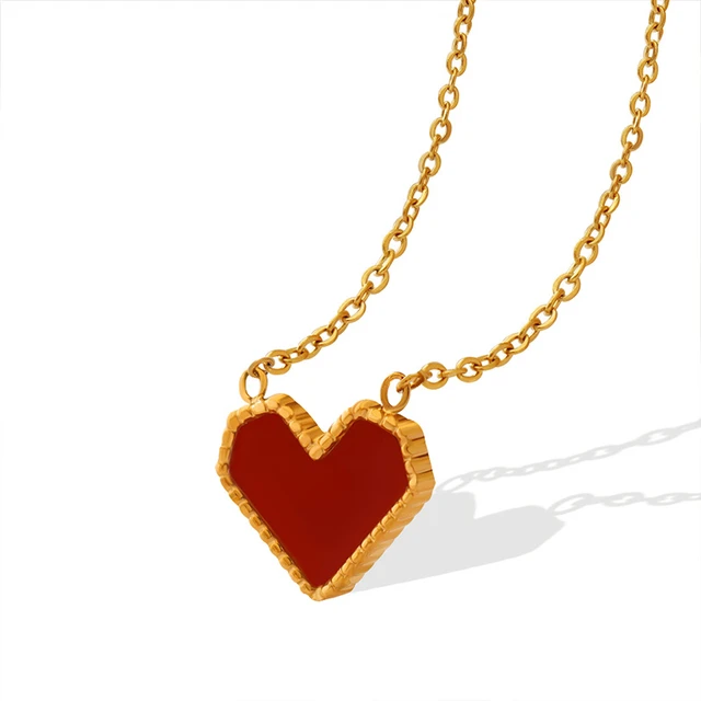 Stainless Steel Charms Love Red Heart Pendant  Stainless Steel Charms  Bracelets - Charms - Aliexpress