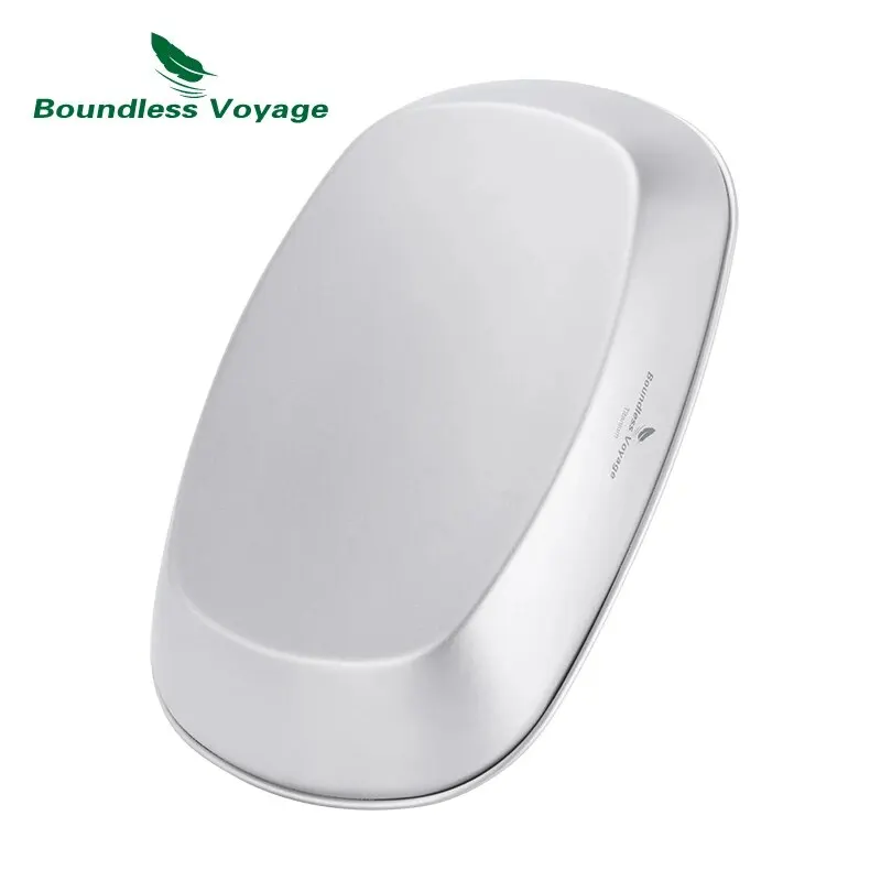 Boundless Voyage Ultralight Titanium Dinner Plate with Carry Bag