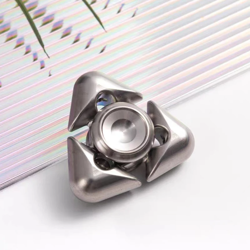 

LQ Fidget Spinner Fingertip Gyro Titanium Stainless Steel Decompression Toys Anti Estress Ansiedade Hand Spinner Cool Fidgets