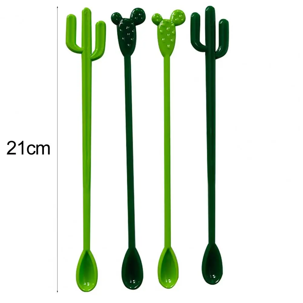 6Pcs Stirring Rods Reusable Cactus Shape Plastic Drink Stirrers Wedding Birthday Cocktail Party Supplies for Dining Room plastic drink stirrers